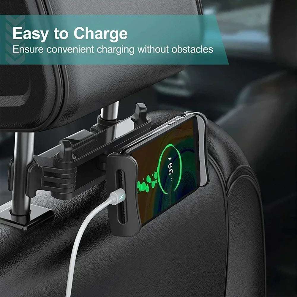 Car Seat Back Phone & Tablet Holder – 360° Rotating