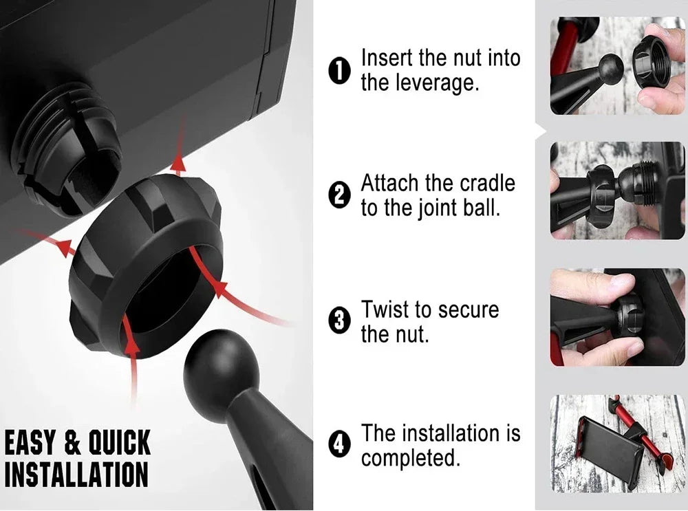 Car Seat Back Phone & Tablet Holder – 360° Rotating