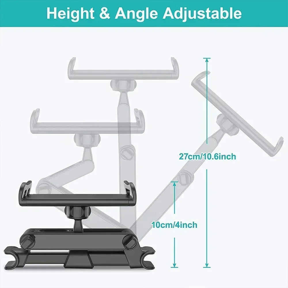 Car Seat Back Phone & Tablet Holder – 360° Rotating