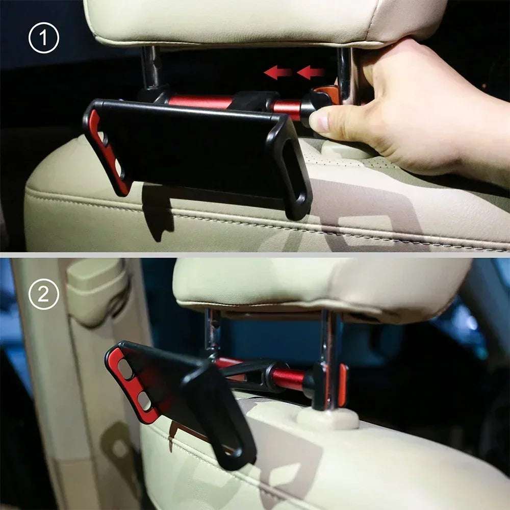 Car Seat Back Phone & Tablet Holder – 360° Rotating