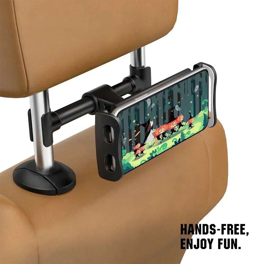 Car Seat Back Phone & Tablet Holder – 360° Rotating