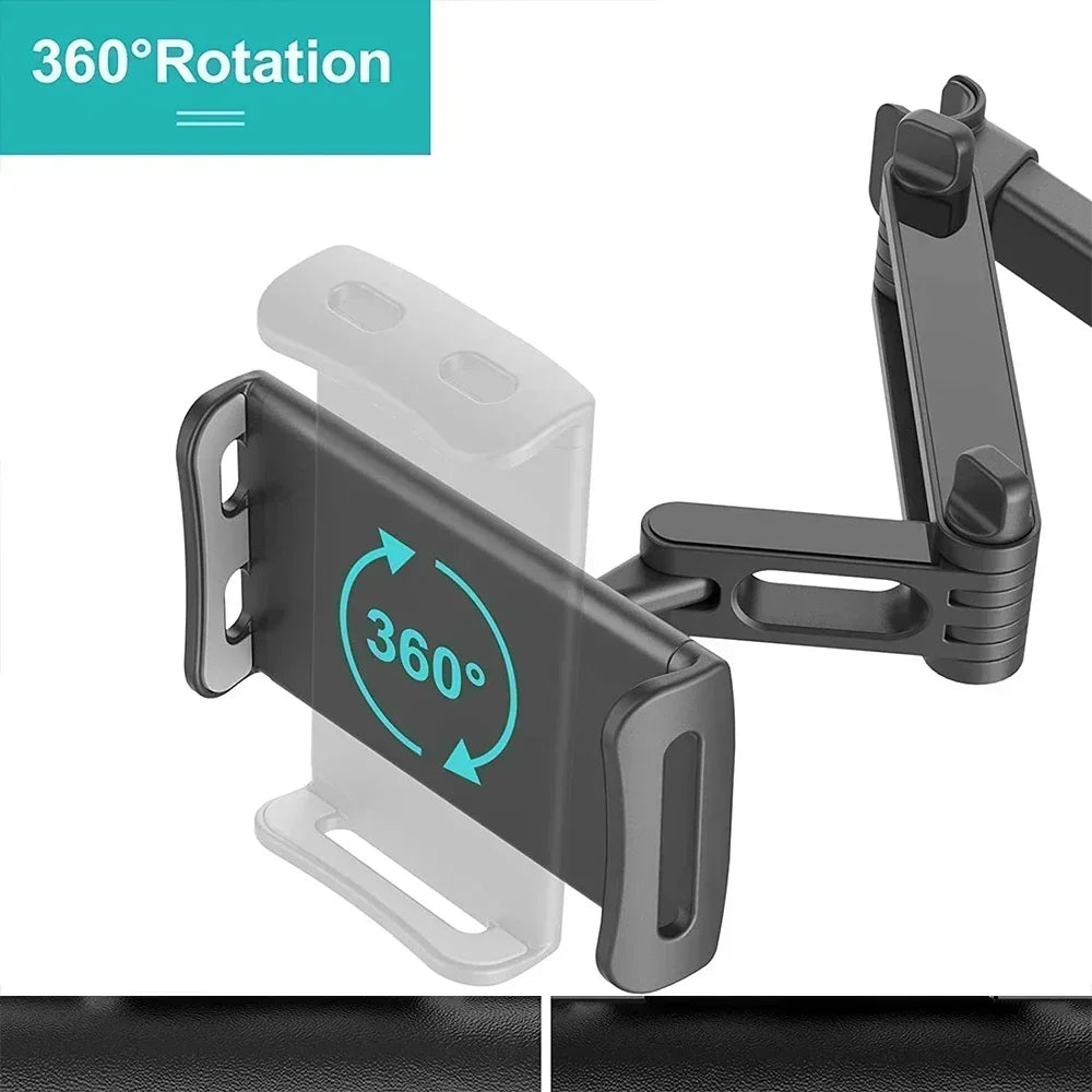 Car Seat Back Phone & Tablet Holder – 360° Rotating