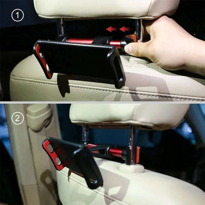 Car Seat Back Phone & Tablet Holder – 360° Rotating